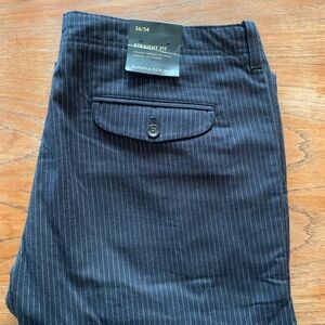 Banana Republic Charcoal Gray Pinstripe Pants 36x34